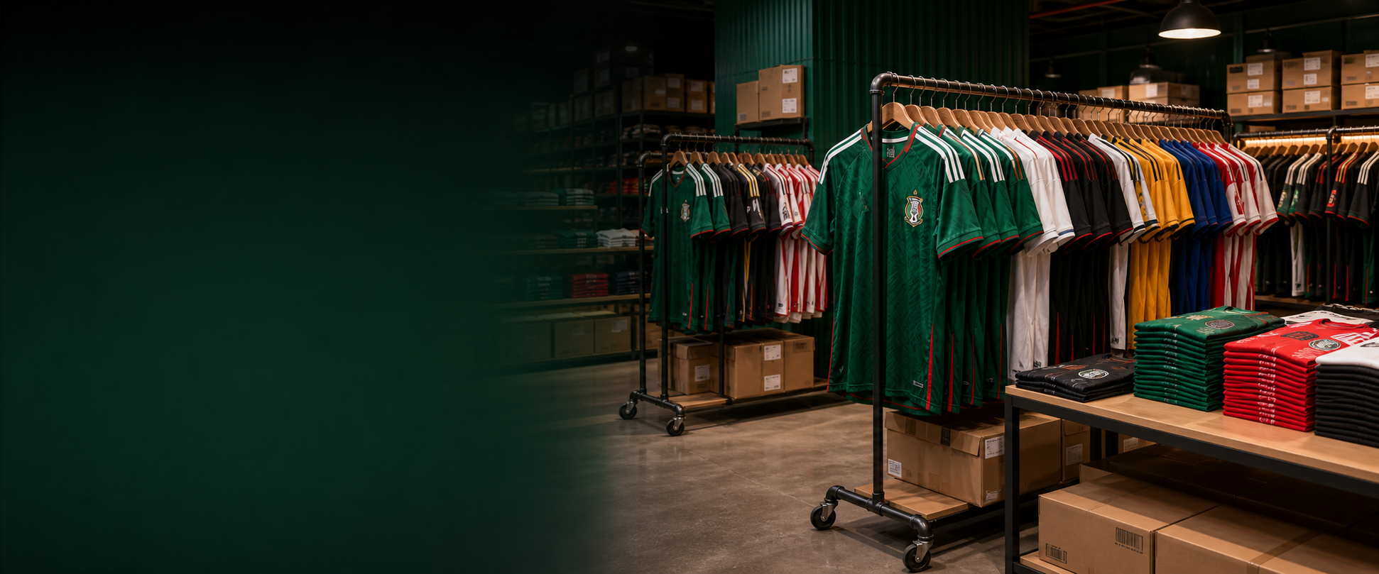 Jerseys al mayoreo en racks
