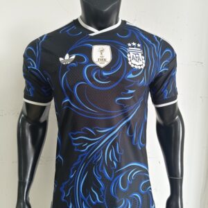 Jersey Argentina Visitante 2026 Azul Texturizado
