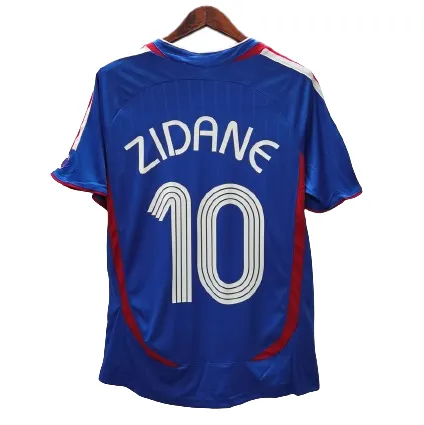 2006 France Zidane #10 Retro Jersey Local Copa Mundial