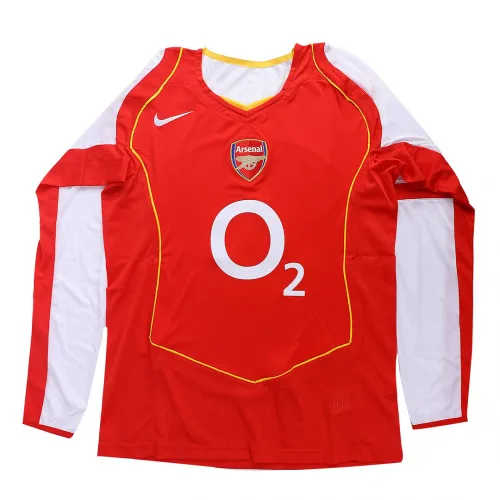 04-05 Arsenal Retro Local Manga larga Jersey