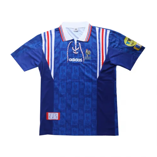 1996 France Retro Jersey Local Eurocopa