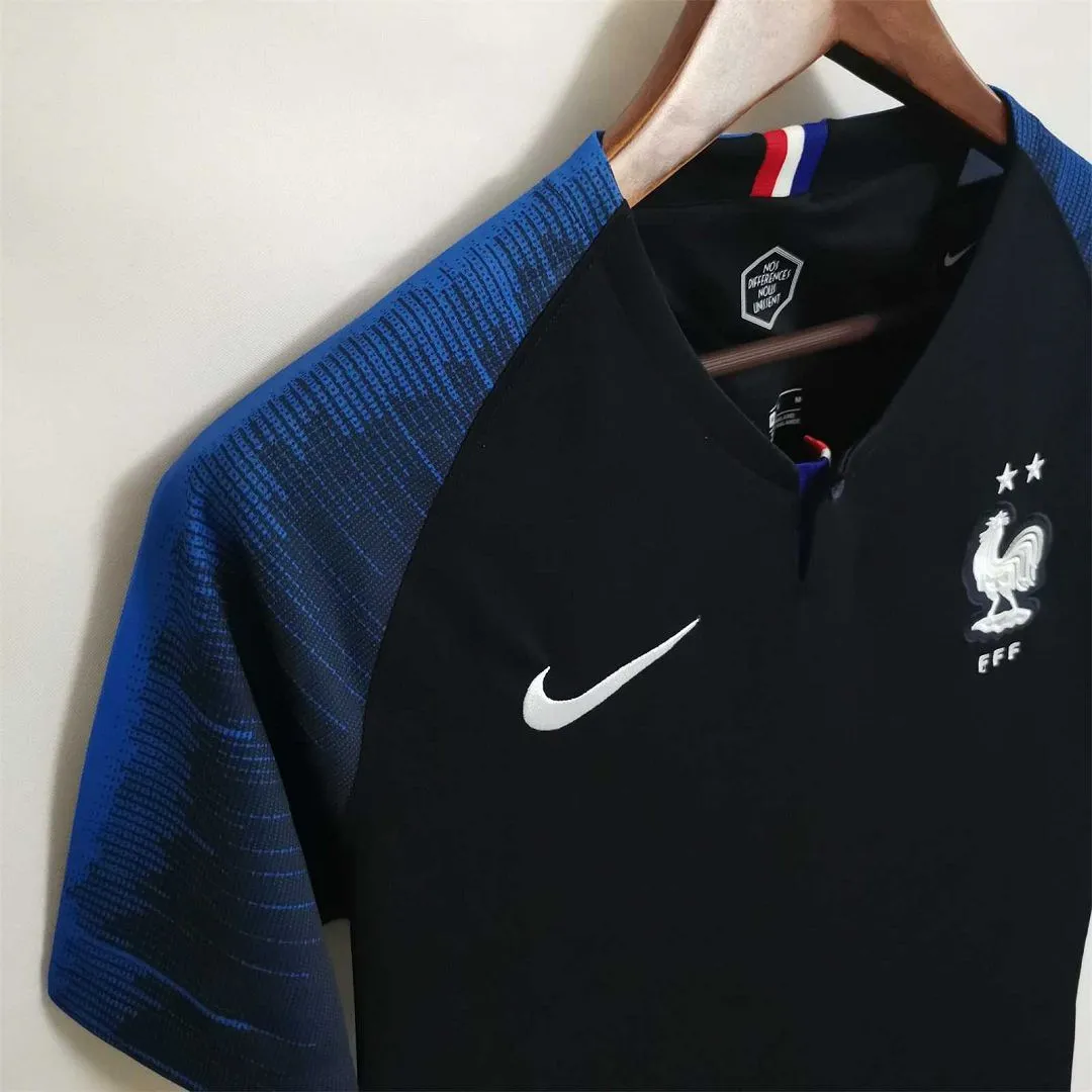 2018 France Copa Mundial Champion 2 Stars Local Retro Jersey 3