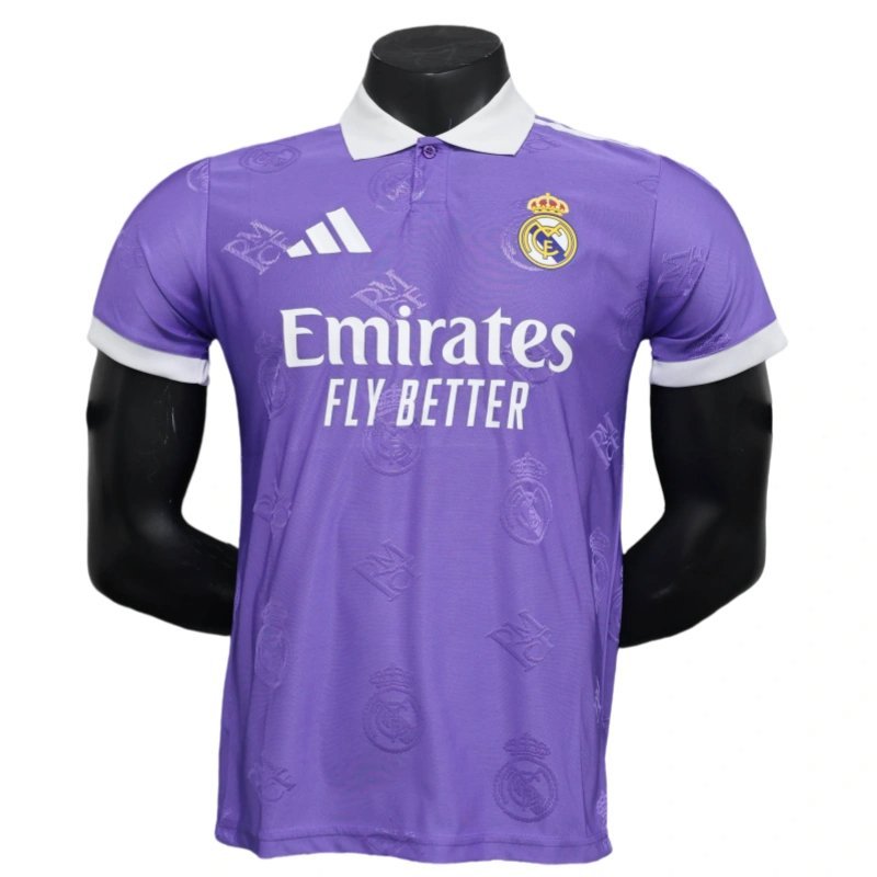 2025-26 Real Madrid Hombre’s Polo Playera Purple
