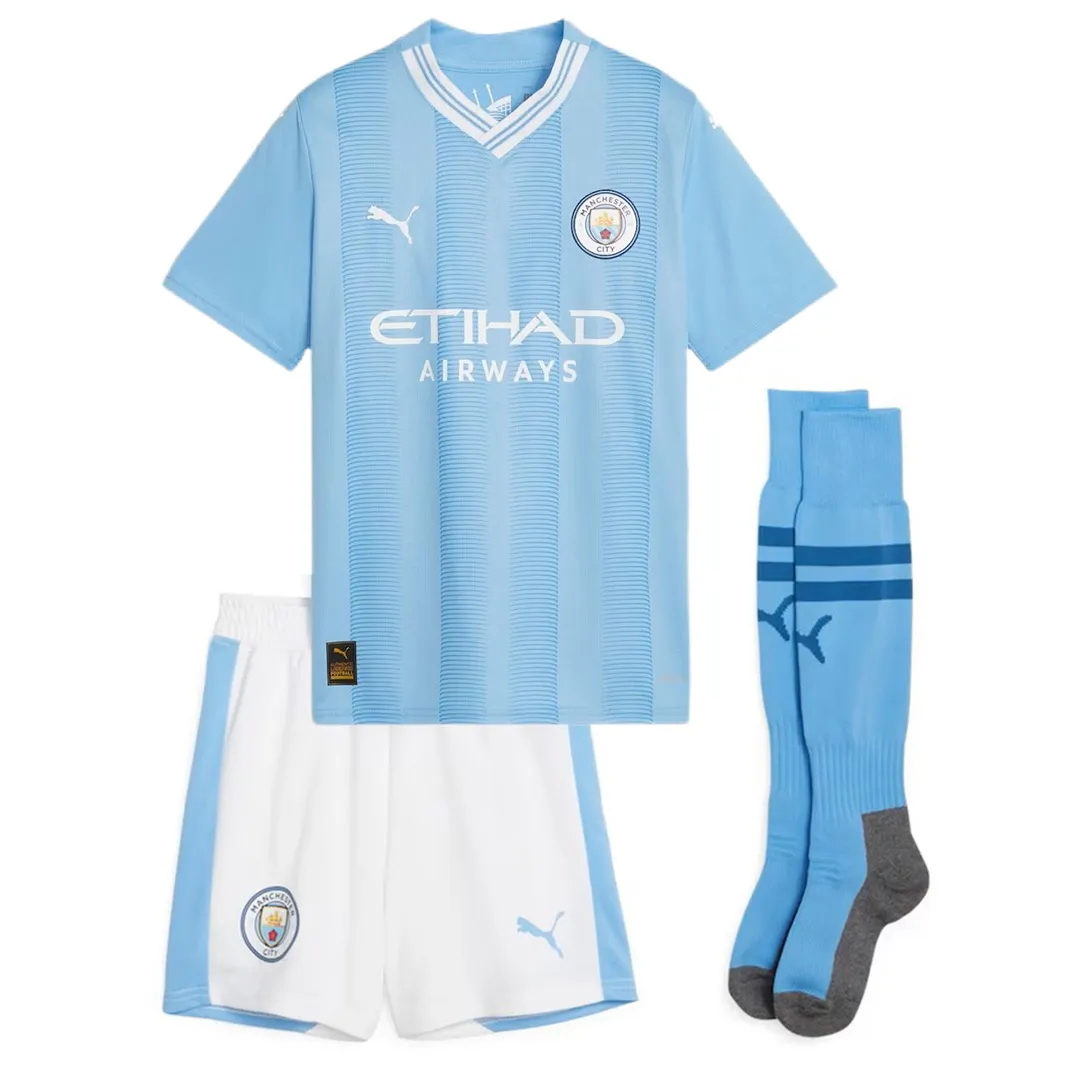 2023/24 Infantil Manchester City Local Kit(Jersey+Short+Socks)