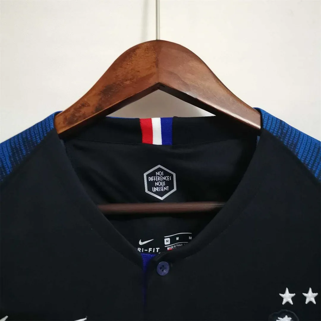 2018 France Copa Mundial Champion 2 Stars Local Retro Jersey 4